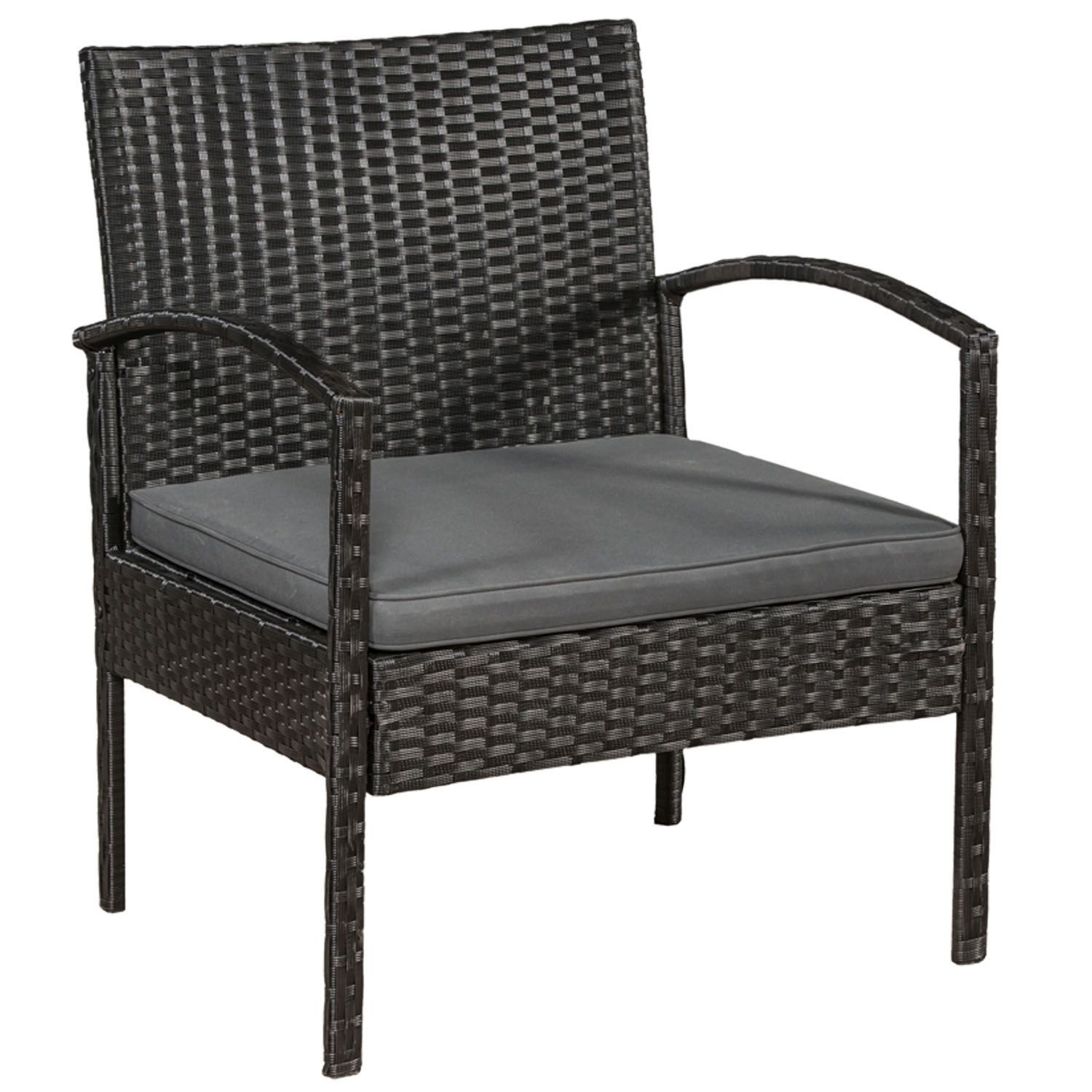 Trinidad polyrotan zwarte loungeset
