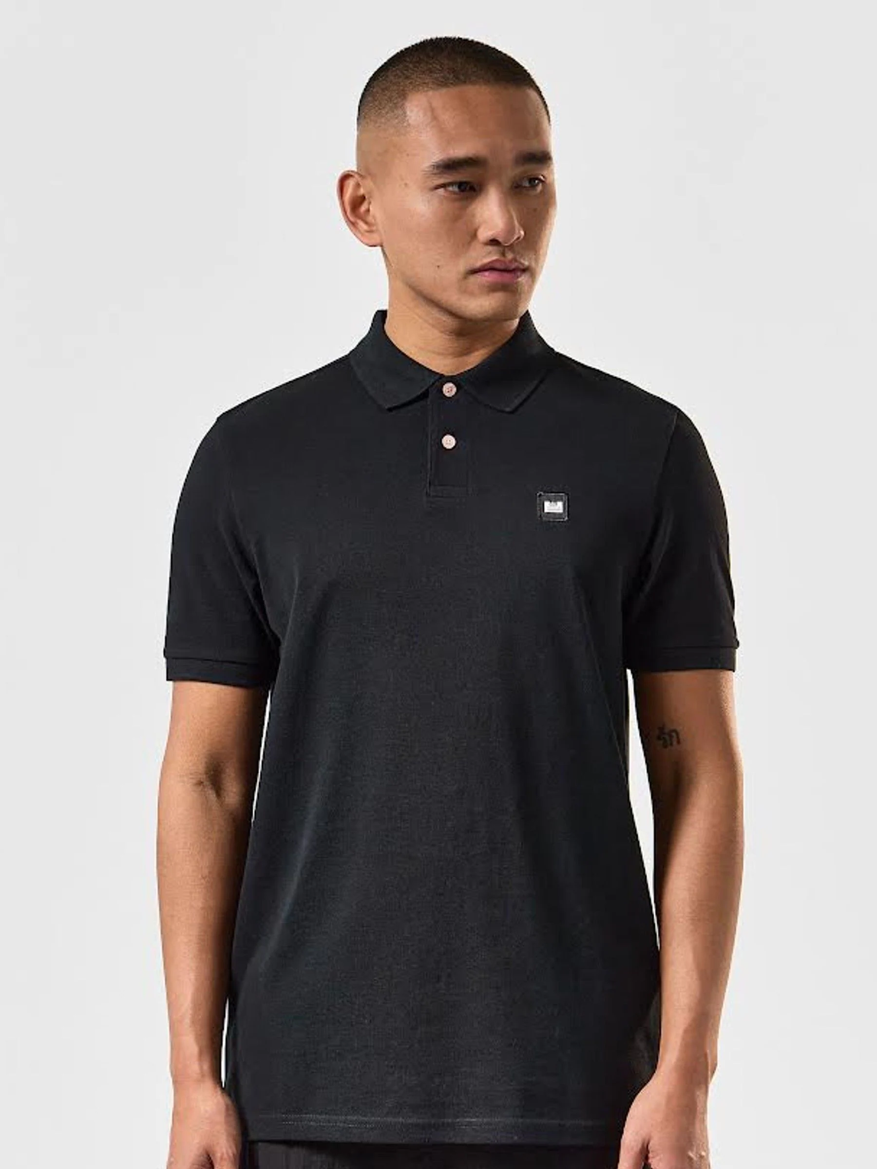 Zwart - Weekend Offender Caneiros poloshirt met logo