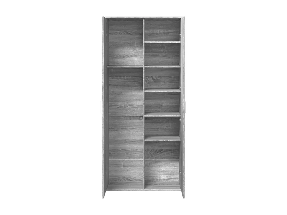 Buffet haut sonoma gris 80x35x180 cm bois d'ingénierie