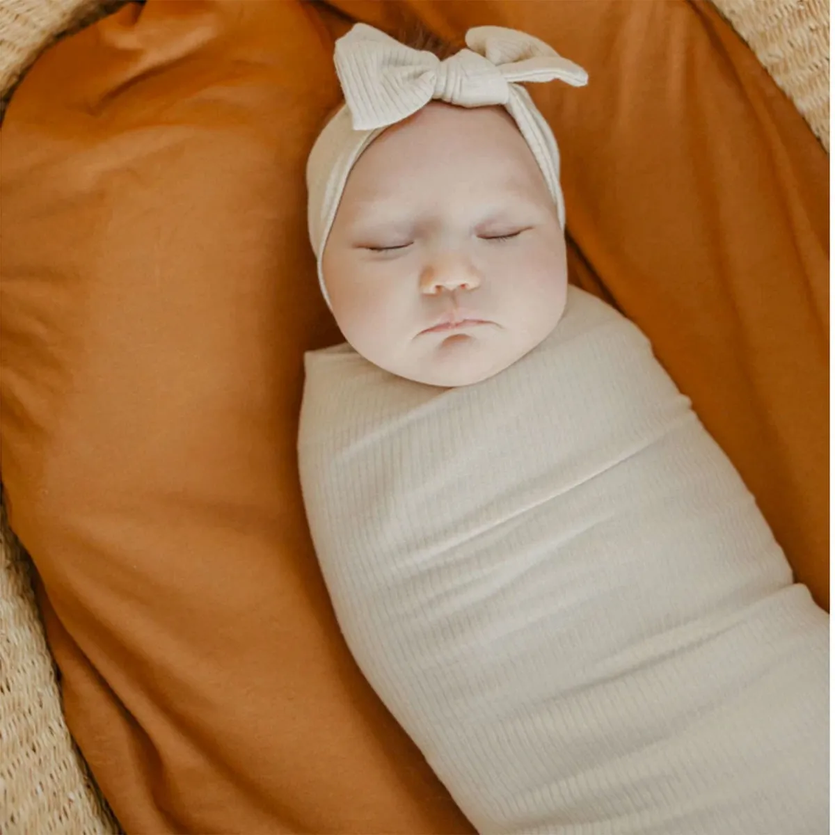 Copper Pearl Couverture Côtelé Uni - Beige
