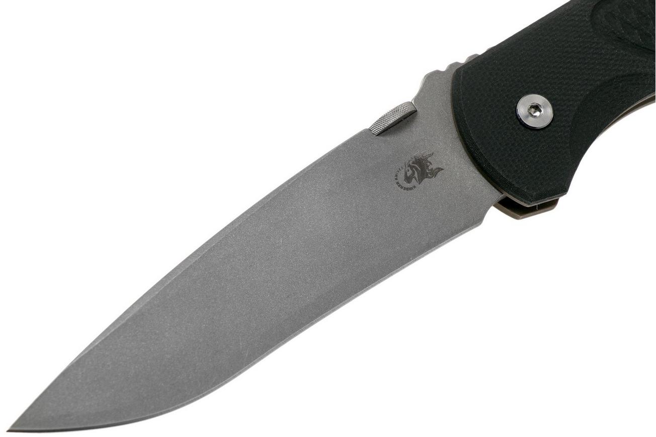 Rick Hinderer FireTac Recurve Battle Bronze, Black G10 zakmes, Rick Hinderer design