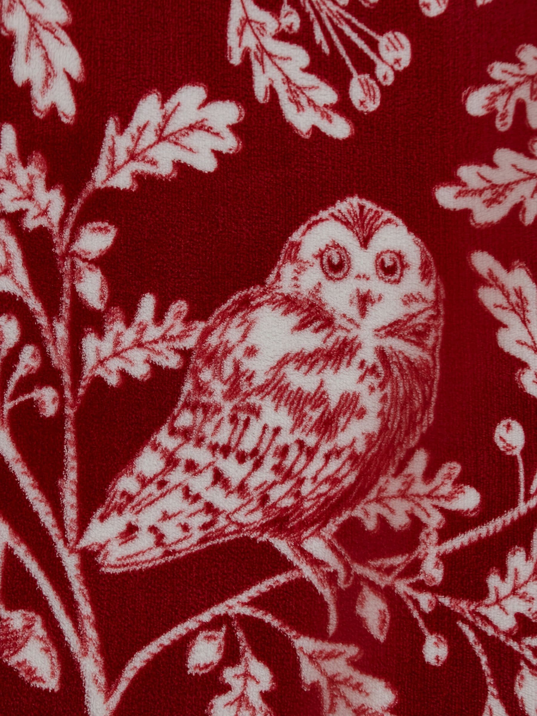 Dreams & Drapes - Dekbedovertrekset van donzige fleece met kerstuilenprint