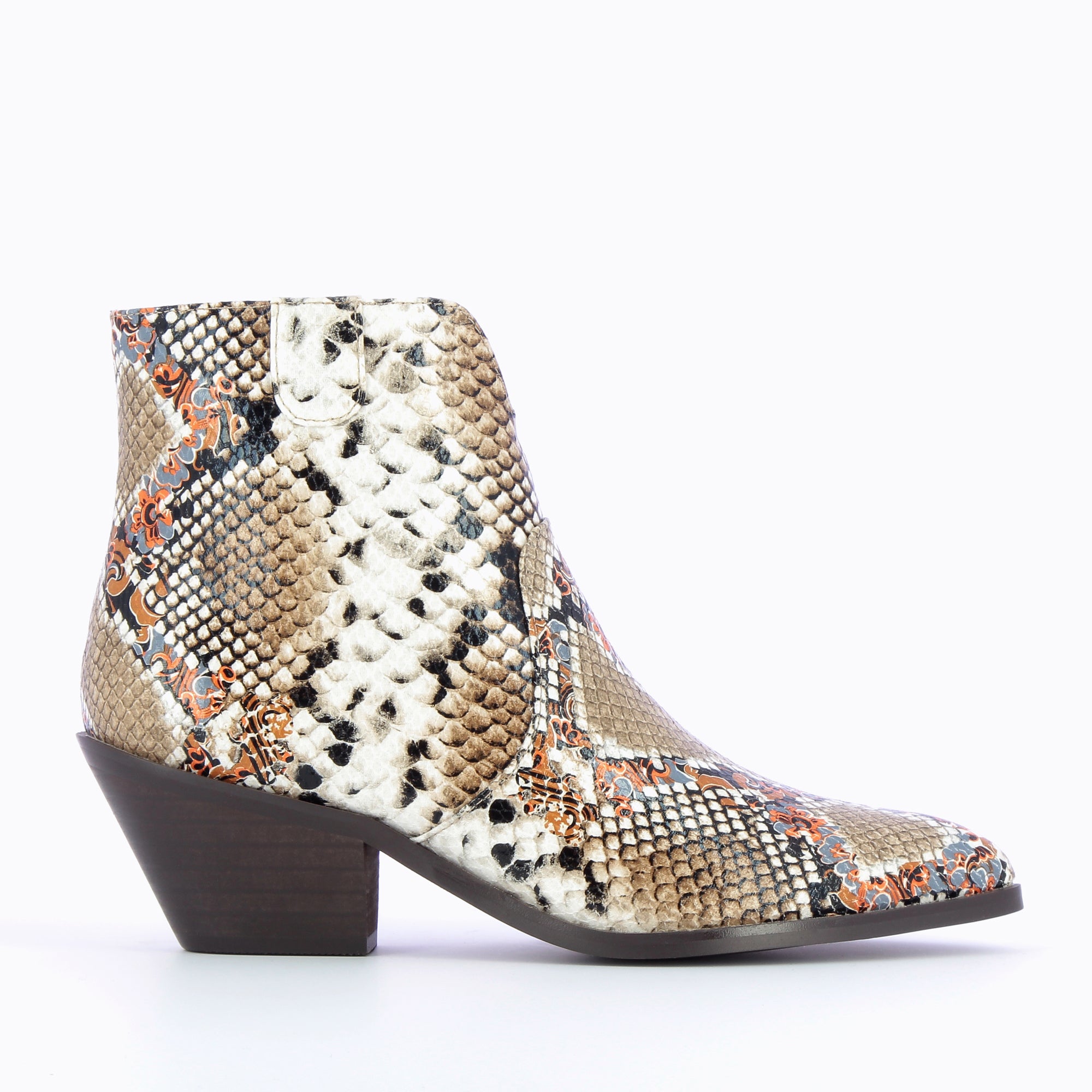 Bottines-Bottines santiags Caroline multicolores effet serpent