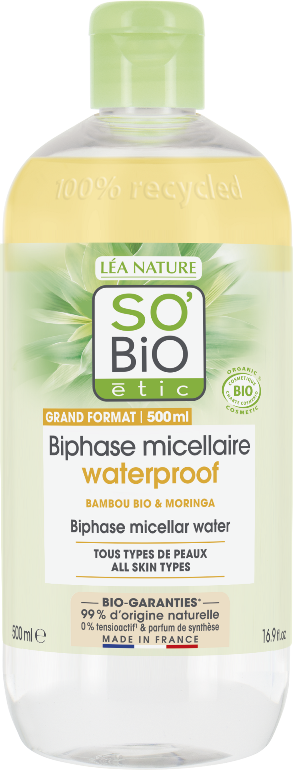 LÉA NATURE SO BiO étic  PurBAMBOO 2-Phasen Mizellenwasser, 500 ml