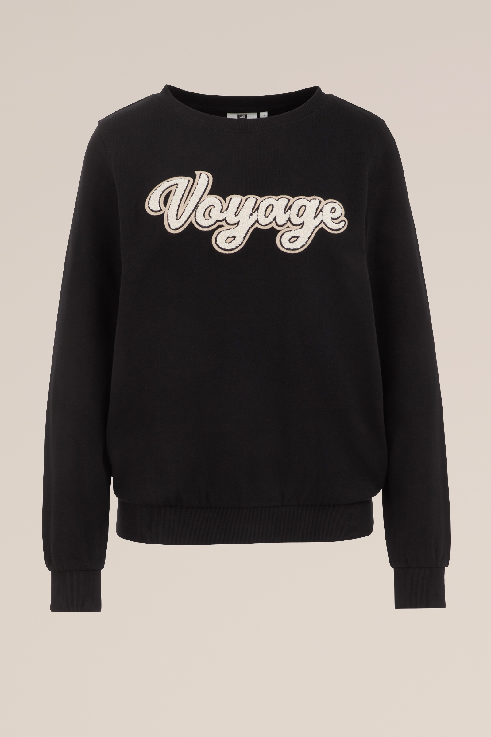sweater met embroidery WE Fashion Zwart