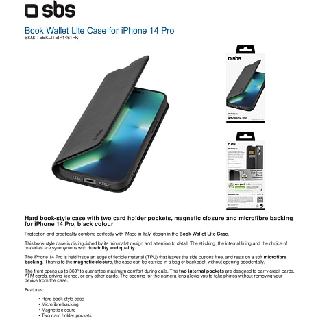 SBS iPhone 14 Pro wallet - sort