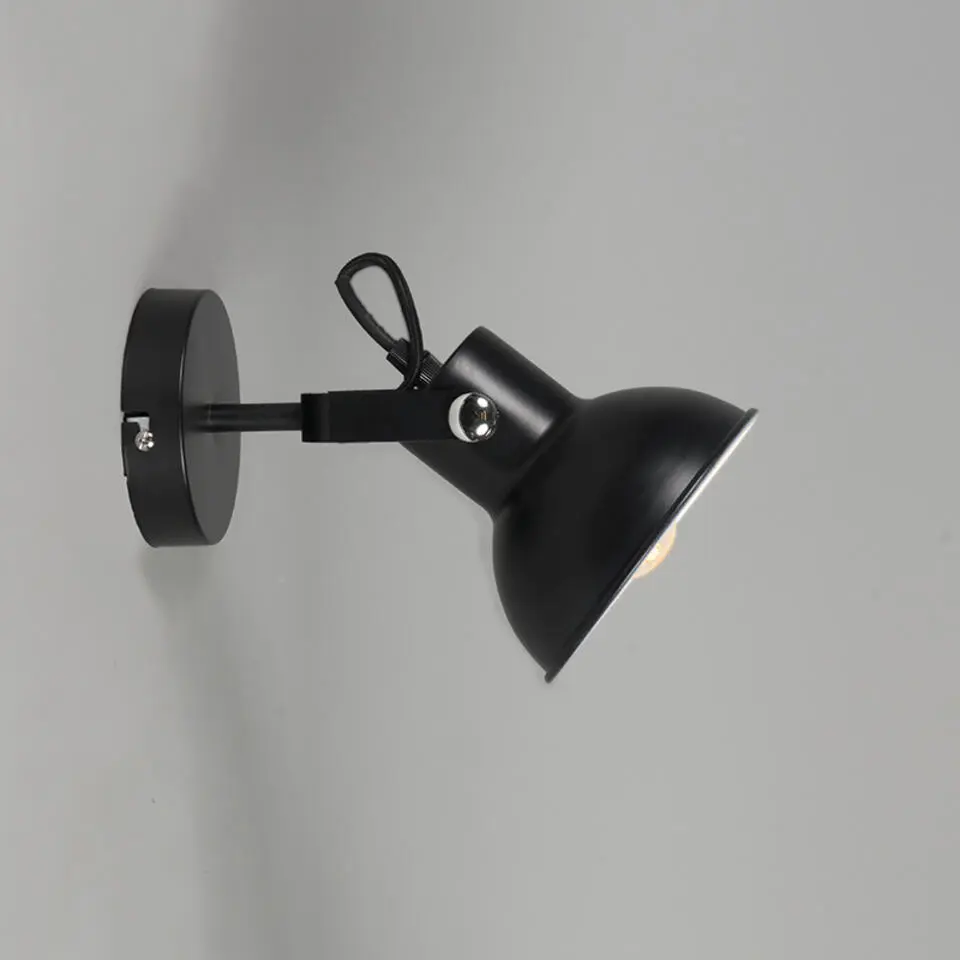 Qazqa wandlampen guida zwart e14