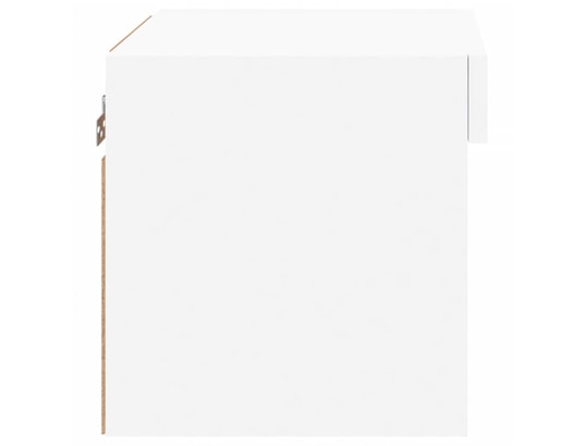 VIDAXL - Table de chevet murale avec lumières led blanc