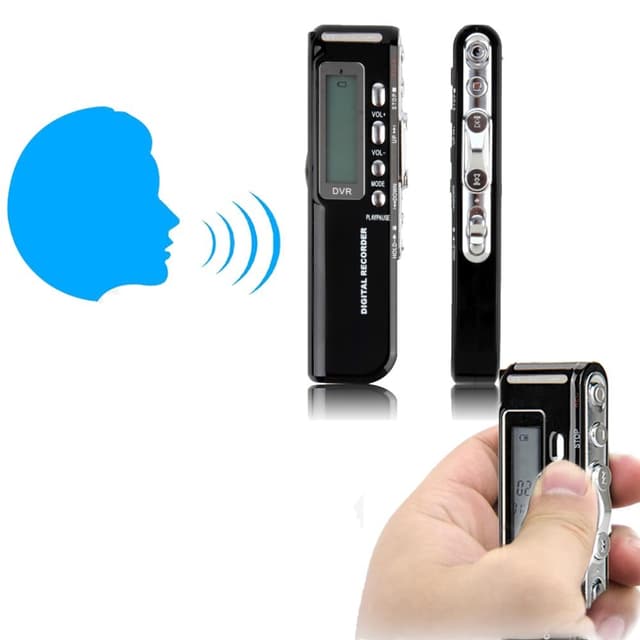 R10 8GB USB LCD-skærm Digital lyd Stemmeoptager Diktafon