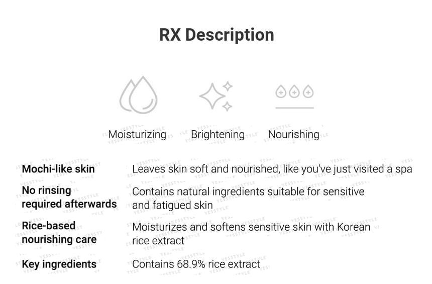 COSRX - Ultieme Voedende Rijst Nacht Spa Masker