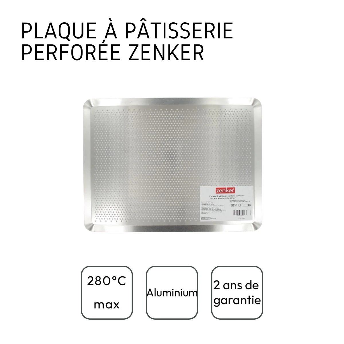 Plaque à pâtisserie perforée en aluminium Special Cooking Zenker