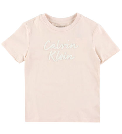 Calvin Klein T-Shirt - Colour Logo - Silber Peony Pink
