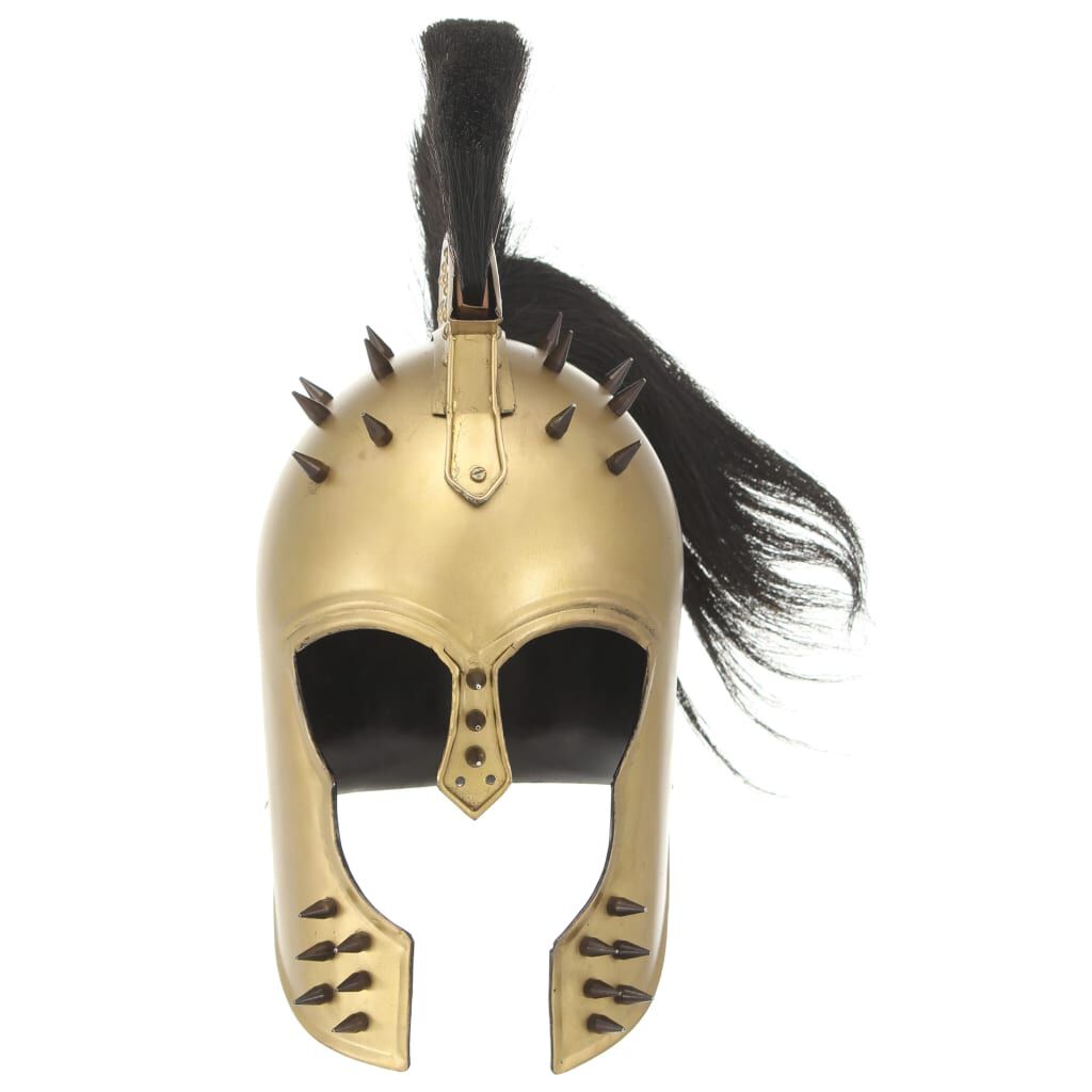 vidaXL Antieke Griekse helm replica, LARP, messing en staal