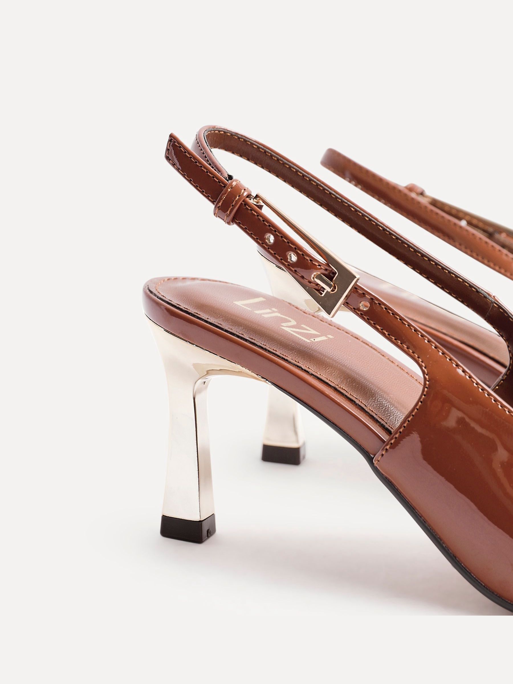 Linzi Avani Courts With Chrome Stiletto Heels