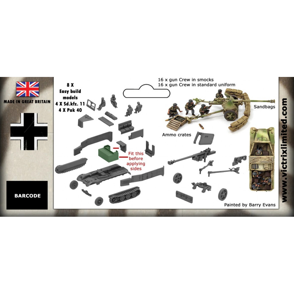12mm German Pak 40 + Sd.Kfz.11
