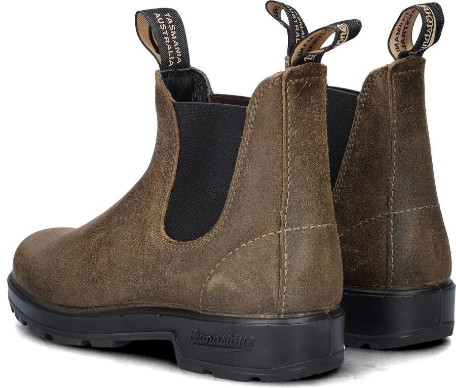 Blundstone Chelsea Laarzen Loop in Stijl met Dark Olive Breast Beatle El Side Boot Input Crust Groen Unisex