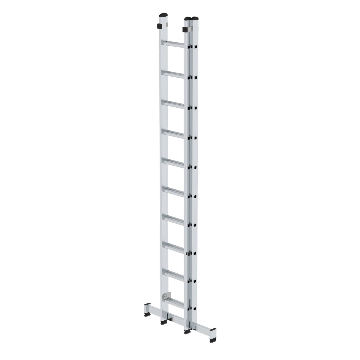 PROREGAL 2-delige sportschuifladder met dwarsbalk, 2 x 10 sporten