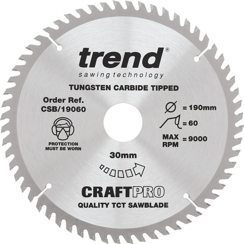 Trend cirkelzaagbladen set 190x30x2,6mm