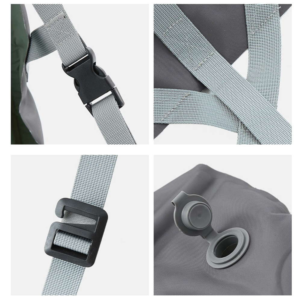 Aufblasbarer Outdoor Sitz Verstellbarer Camping Stuhl mit Tragetasche - Braun