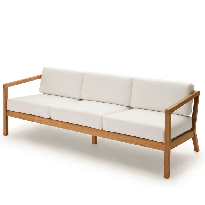 Fritz Hansen - Skagerak Virkelyst Sofa 3-Sitzer, Teak / weiss