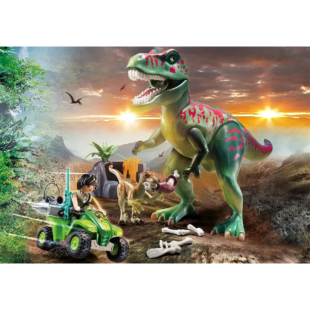 Playmobil® Playmobil 71183 Explorateur avec Quad et Dinosaures
