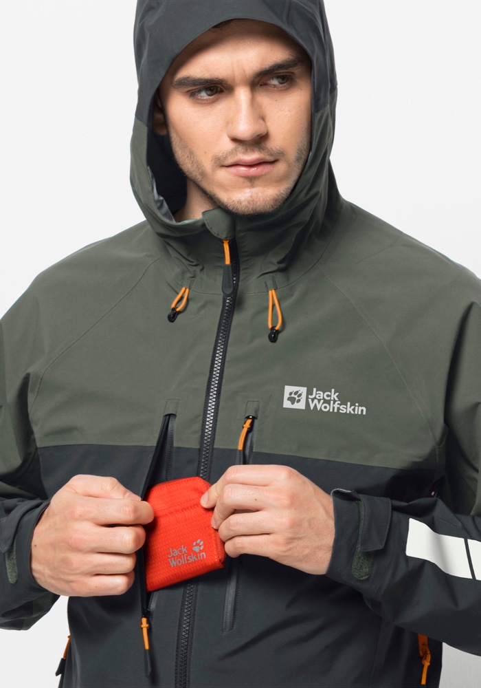 Jack Wolfskin Fahrradjacke »MOROBBIA 3L JKT M« mit Kapuze