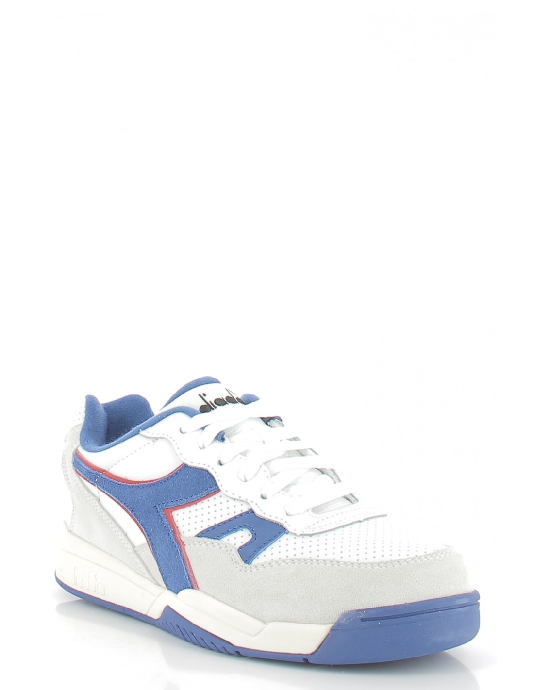 diadora Baskets de ville homme winner sl cuir blanc/bleu/gris