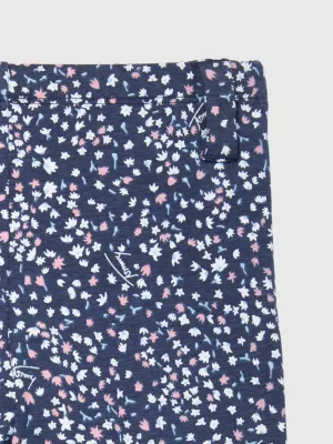 Leggings flare com estampa floral adaptável