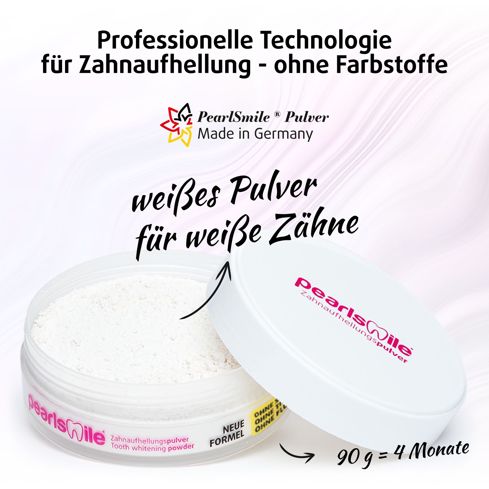 PearlSmile Zahnpulver ohne Fluorid