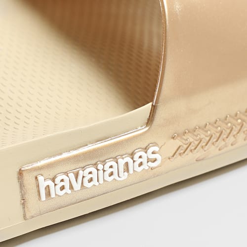 Claquettes Femme Slide Classic Metallic Beige