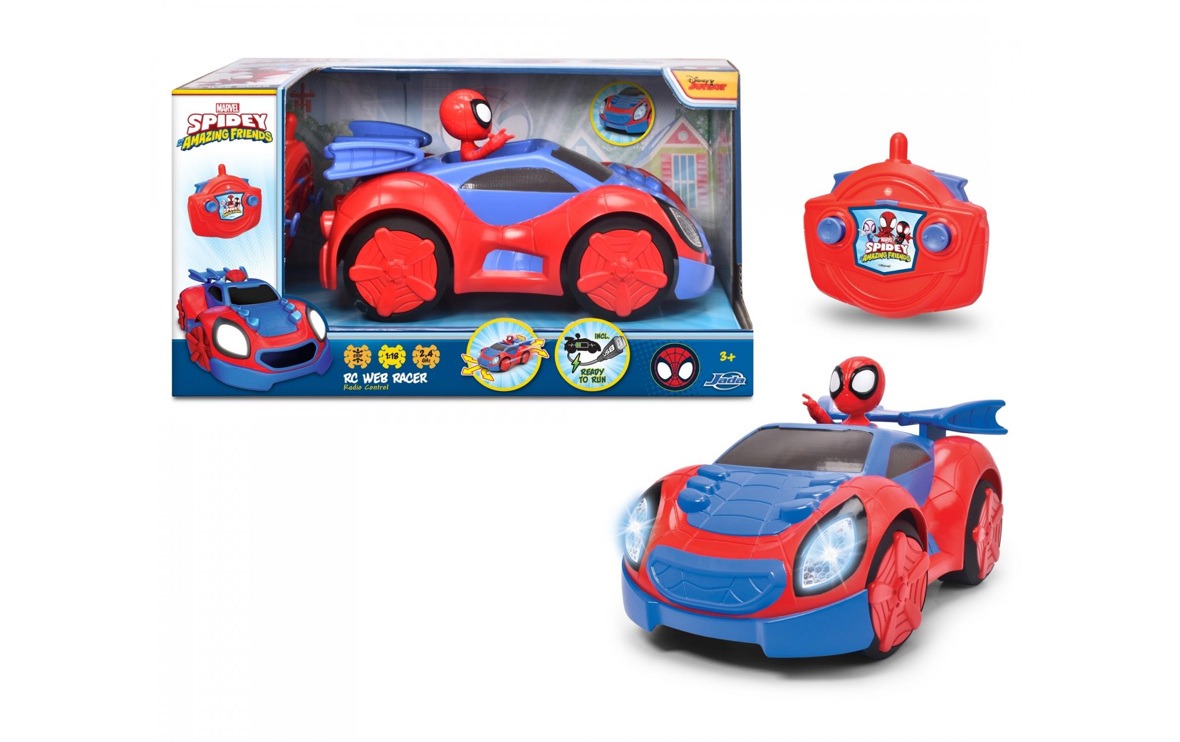 RC Spidey Web Racer RTR, 1:18Ferngesteuertes Auto mit Licht zu «MARVEL Spidey and his amazing friends»