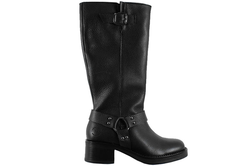 CASHOTT CASRIKKE TALL BIKER BOOT STØVLE I SORT SKIND