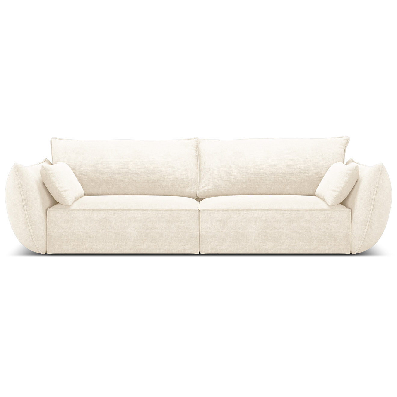 Mazzini Sofas Canapé Vanda 3 Places beige clair - 208x100x85 cm