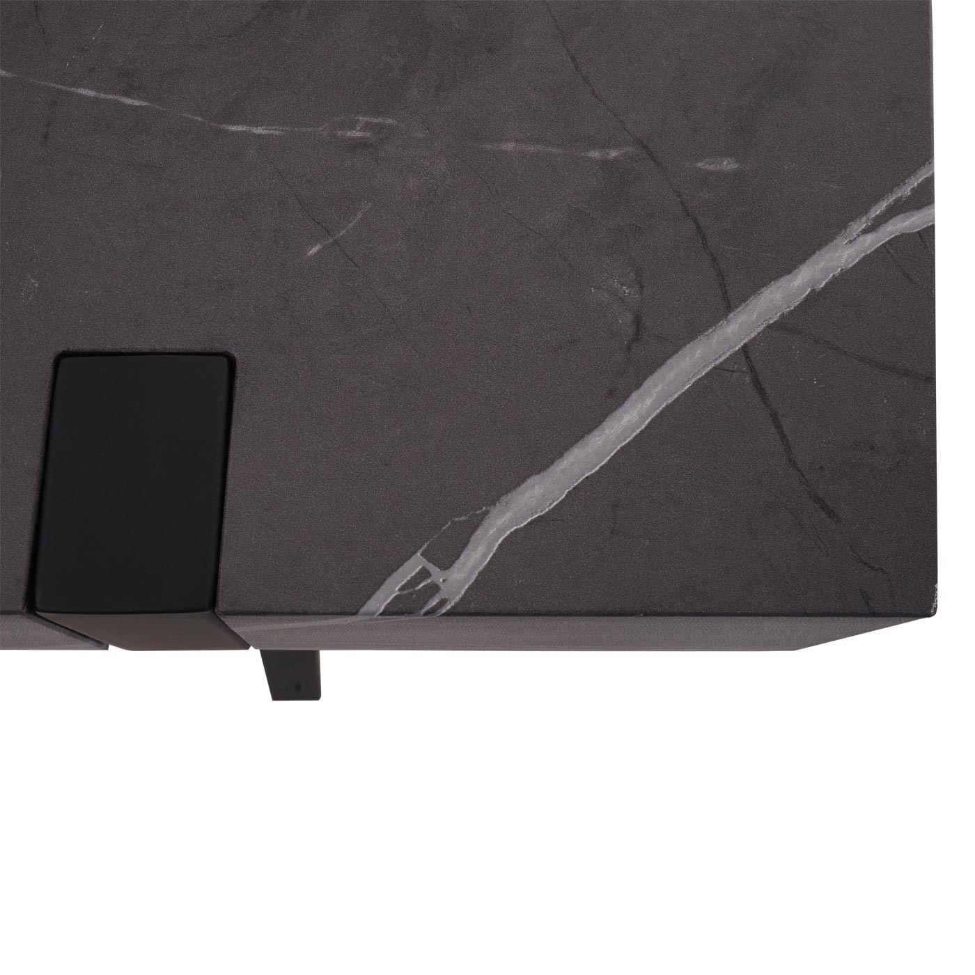 Konsolentisch MCW-L54, Telefontisch Arbeitstisch Beistelltisch Ablagetisch, Metall 75x100x40cm ~ Marmor-Optik grau