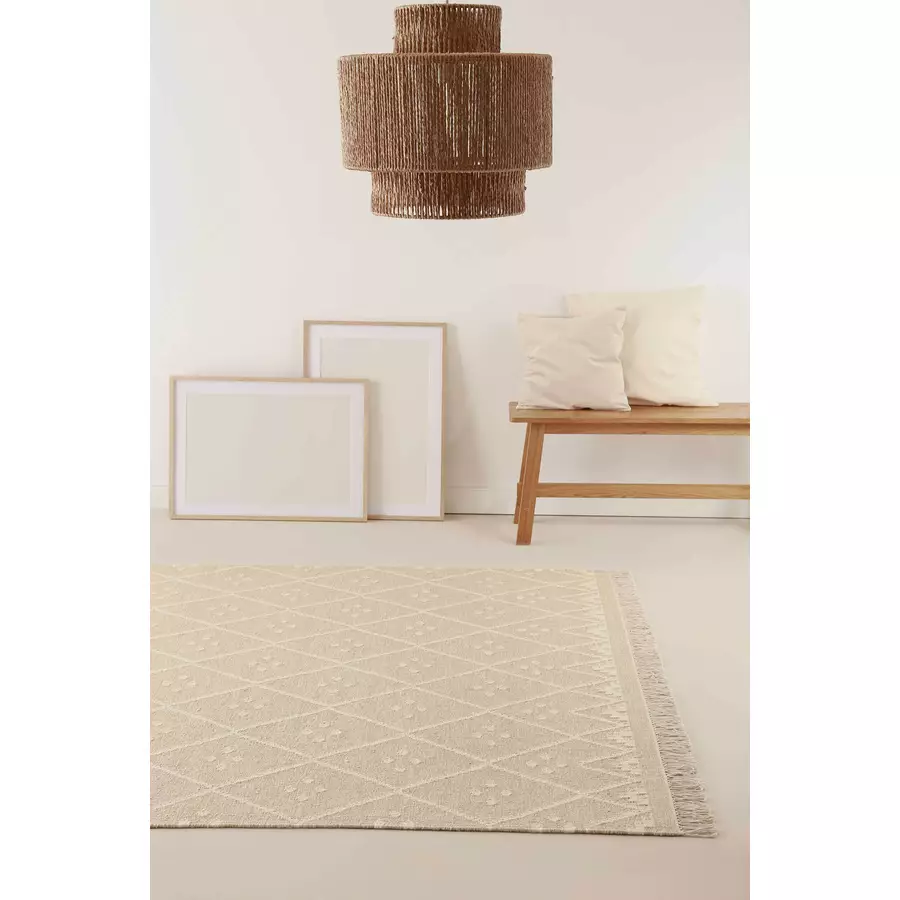 Green Looop Kelim Teppich Vermont creme beige