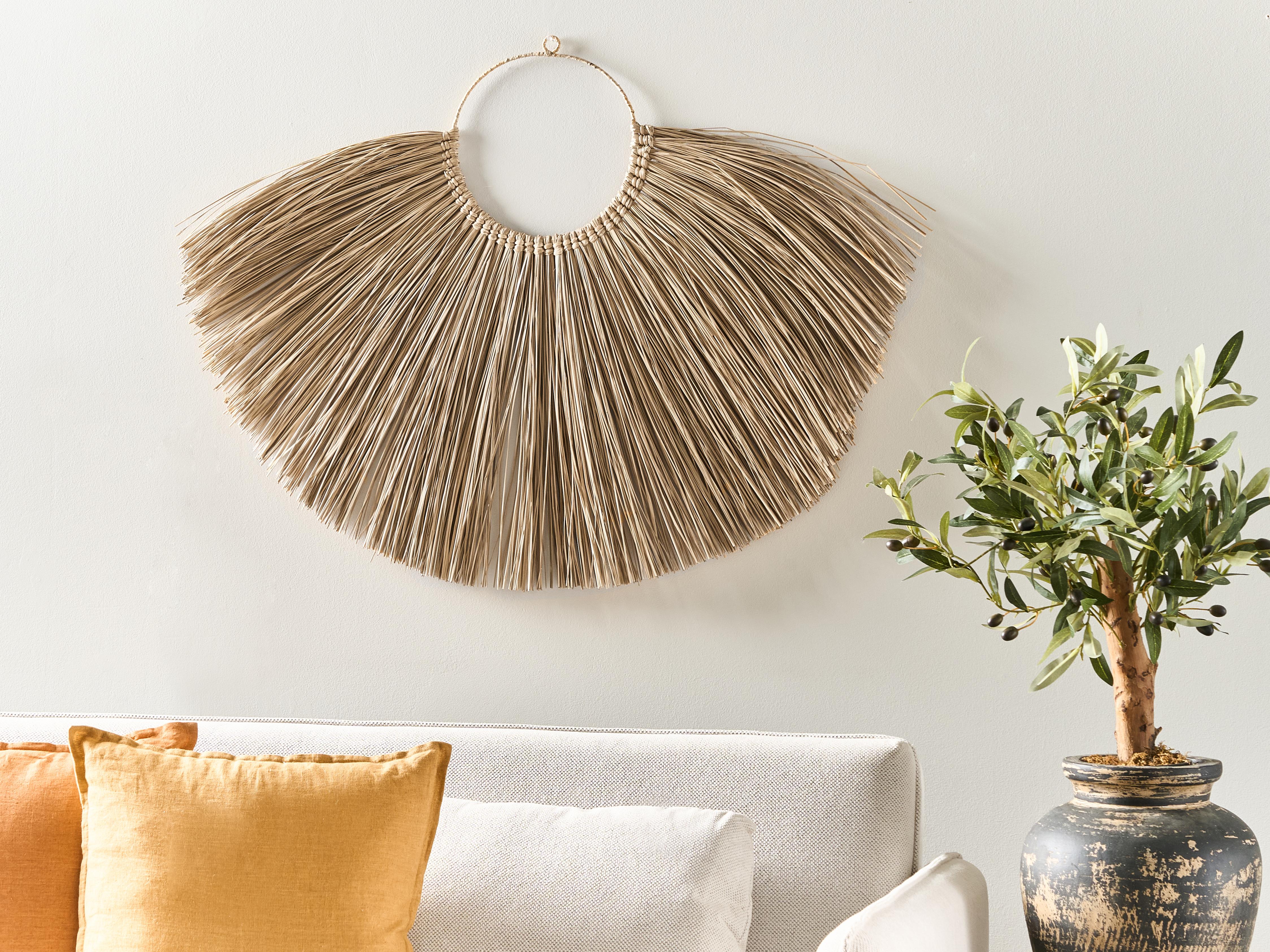 Wanddecoratie HATINH Zeegras 70 cm Natuurlijk