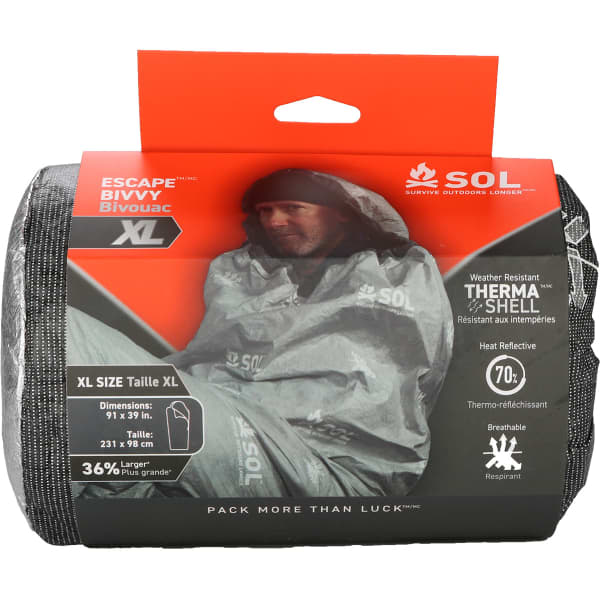 Sac de couchage SOL SOL ESCAPE BIVVY XL WITH HOOD GRAY