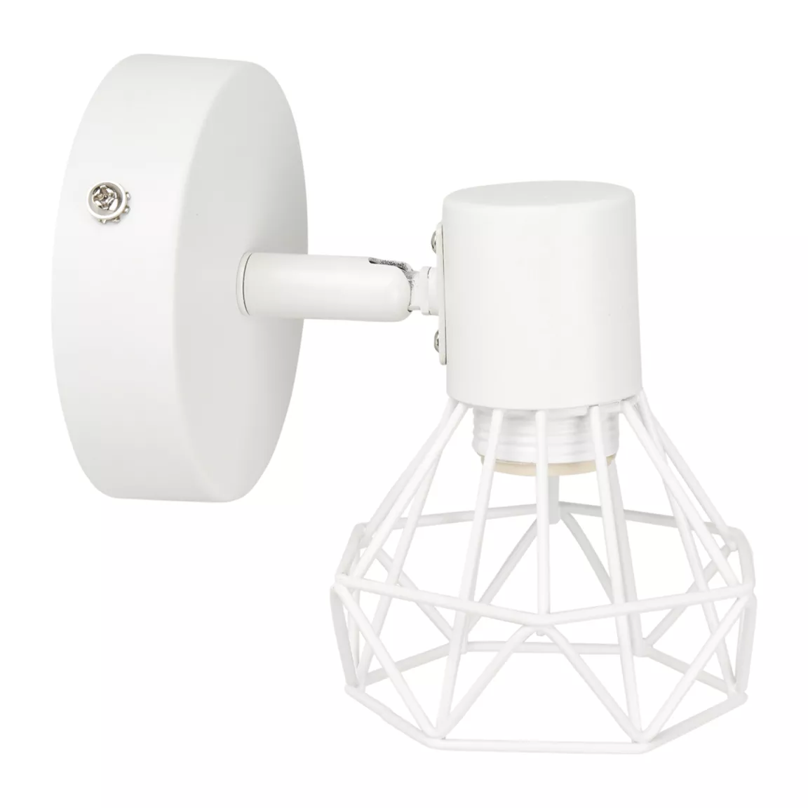 Applique murale orientable métal (13 x 13,5 cm) Diamond Blanche