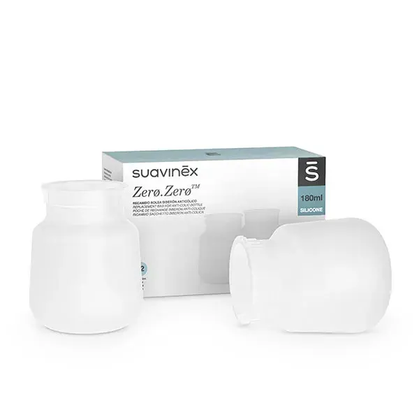 Sachês de reposição para mamadeira anticólica Suavinex Zero.Zero 180ml
