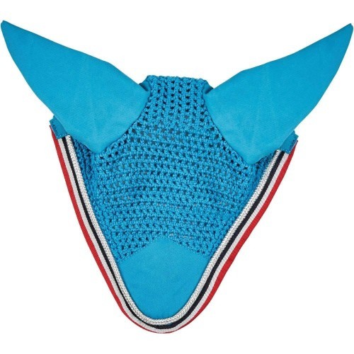Papa-moscas saxão com protetores auriculares para cavalos, cor azul marinho/berry