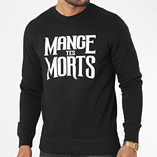 Sweat Crewneck Mange Tes Morts Noir Blanc