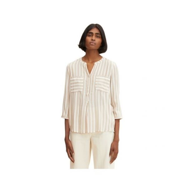 Tom Tailor - Blusa Listrada c/ Mangá Francês 36 - MP_0012975_1016190