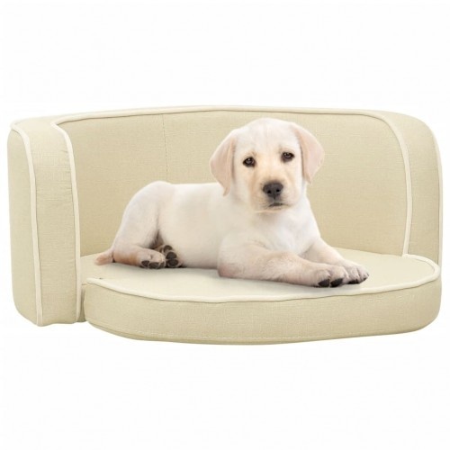 Sofá dobrável Vidaxl, cor creme, para cães
