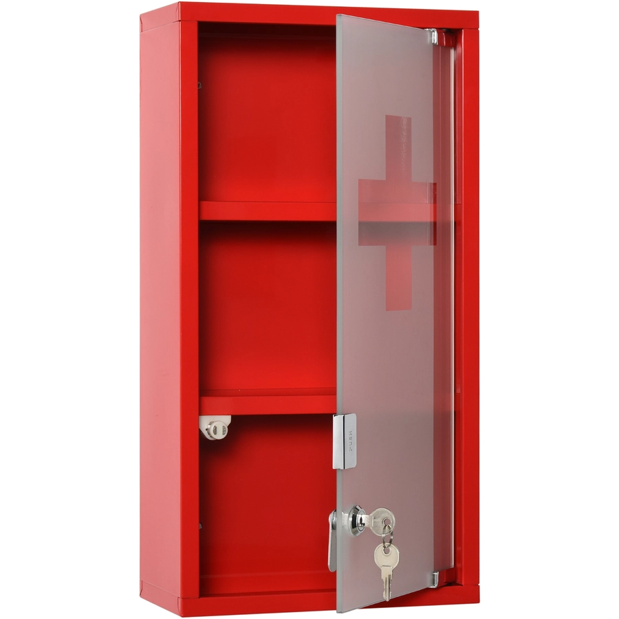 kleankin Medizinschrank rot