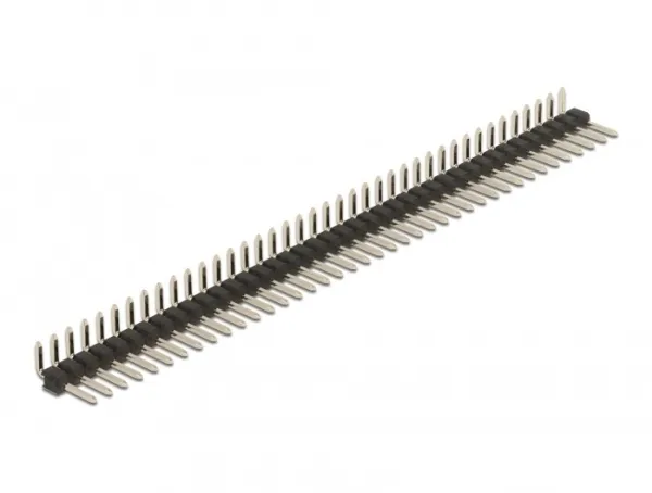 Delock Stiftleiste 40 Pin, Rastermaß 2,54 mm, 1-reihig, gewinkelt, 5 Stück