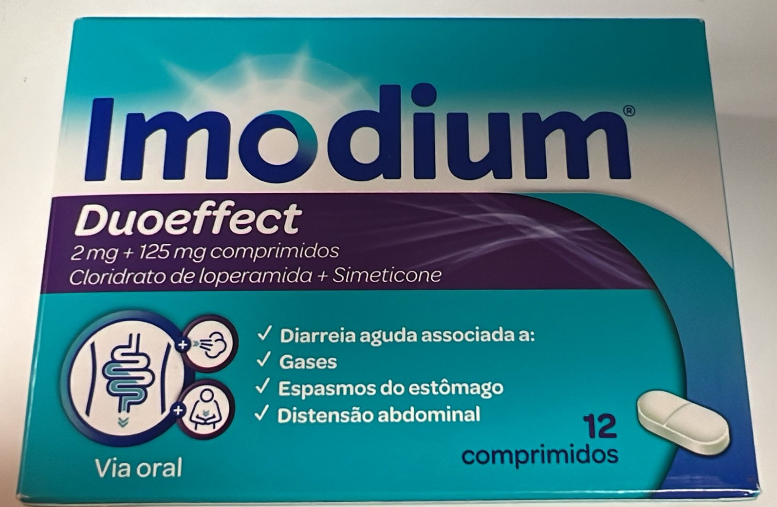 Imodium Duoeffect, 2 mg +125 mg Blister 12 comp