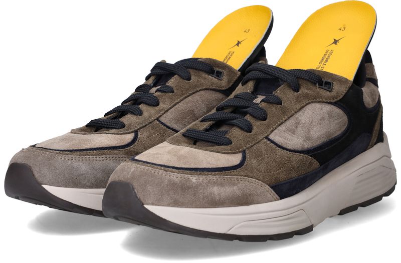 Xsensible Manhattan Stretchwalker Sneakers Taupe Heren