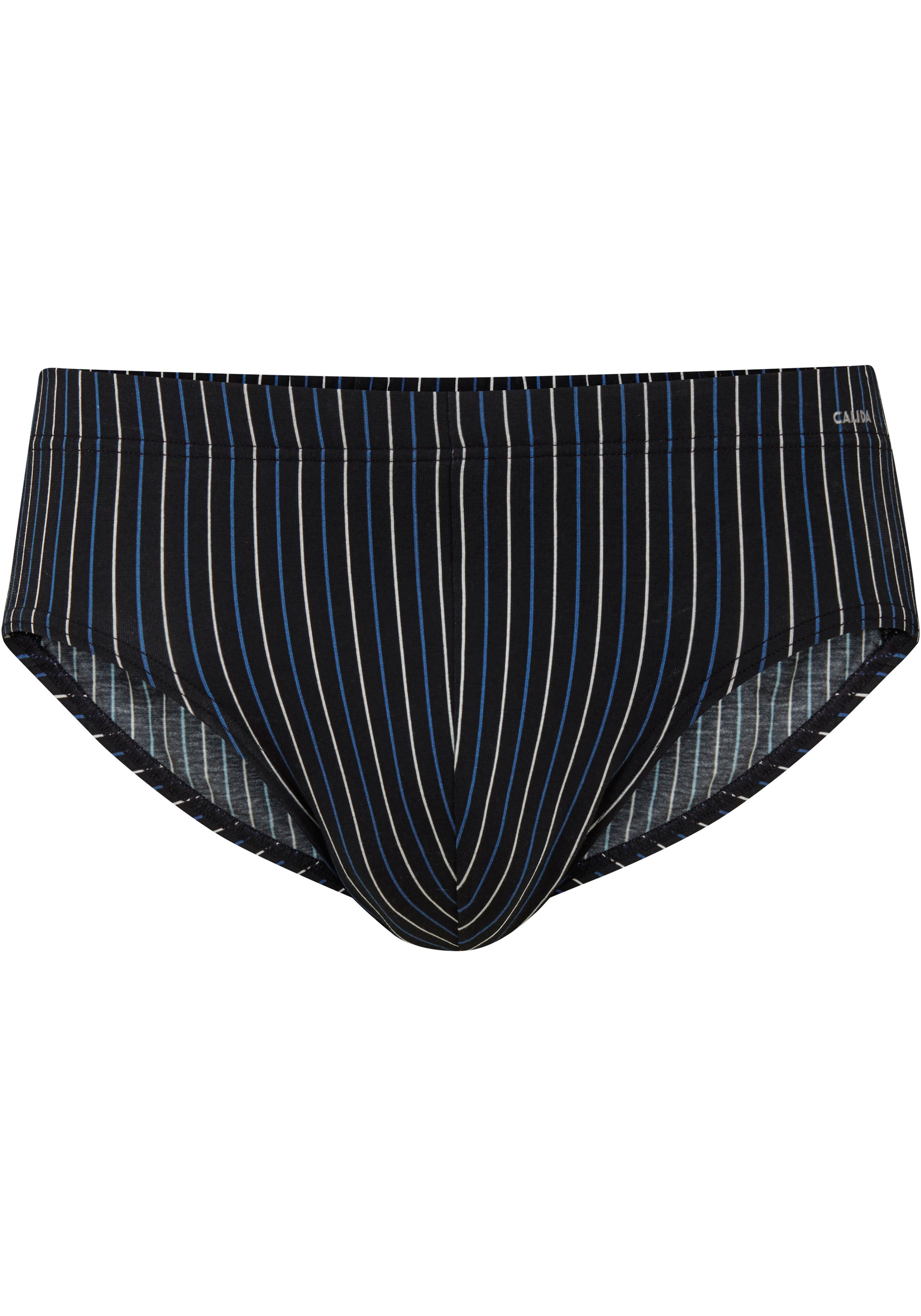 CALIDA Slip »Cotton Code«, weicher Elastikbund, Baumwollmix, Streifen-Design
