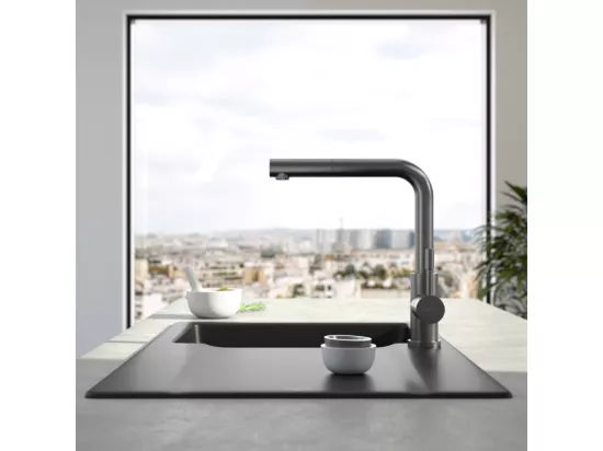 Robinet cuisine VILLEROY ET BOCH Steel Shower anthracite