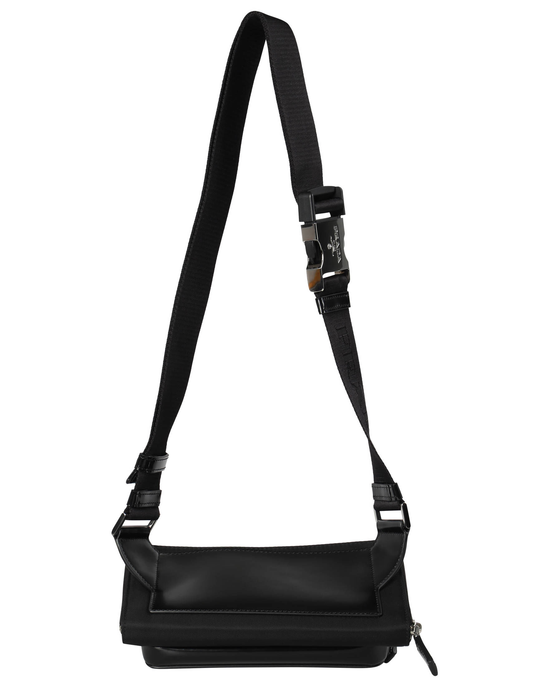 Prada| Herren Schultertasche aus Re-Nylon und gebürstetem Leder
